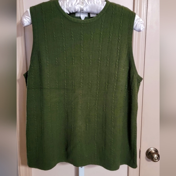 #311 Studio Works Woman- Cable Knit Pullover Vest - various colors avail. below - Picture 6 of 10